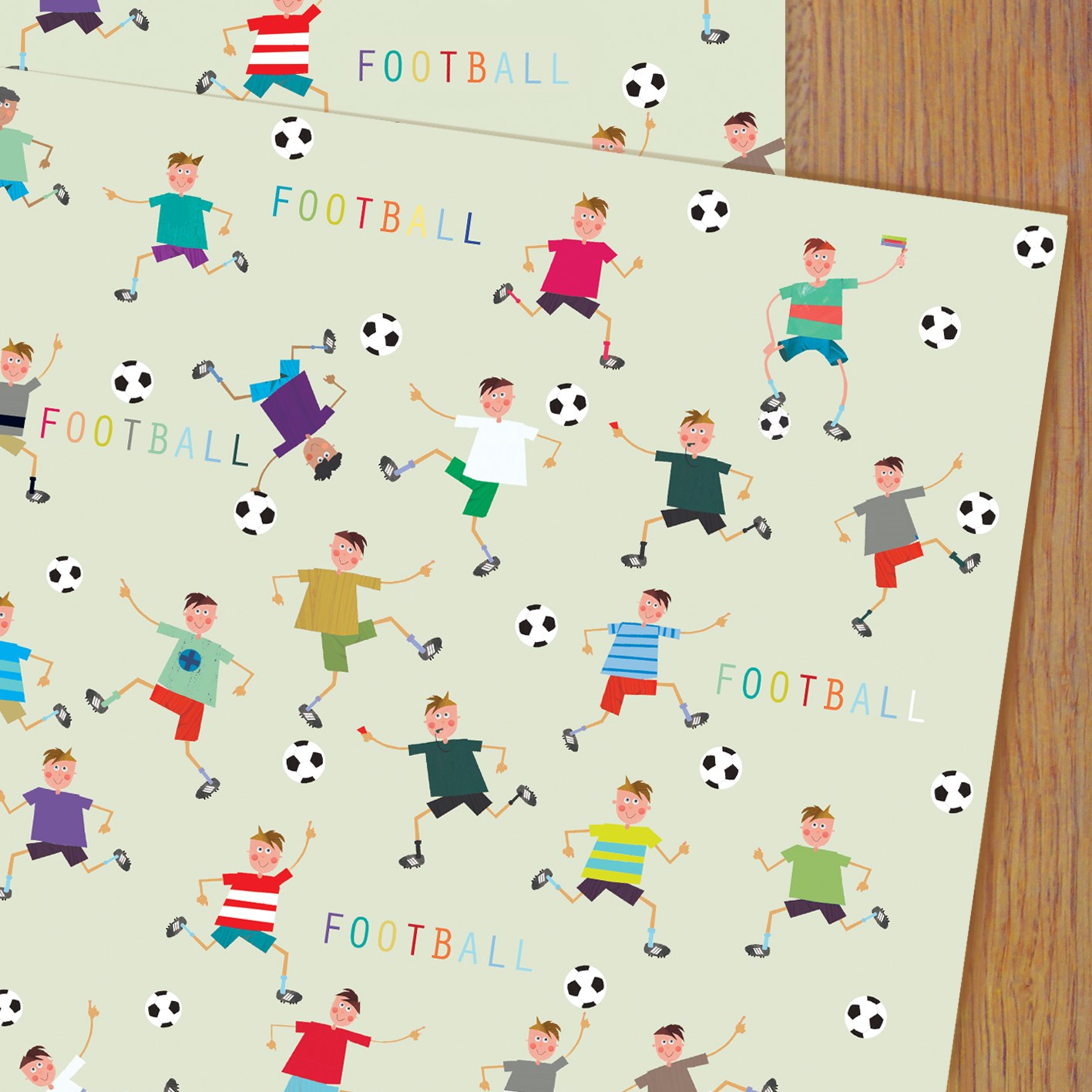 Inc 2 Sheets & 2 Tags Football Birthday Wrapping Paper 