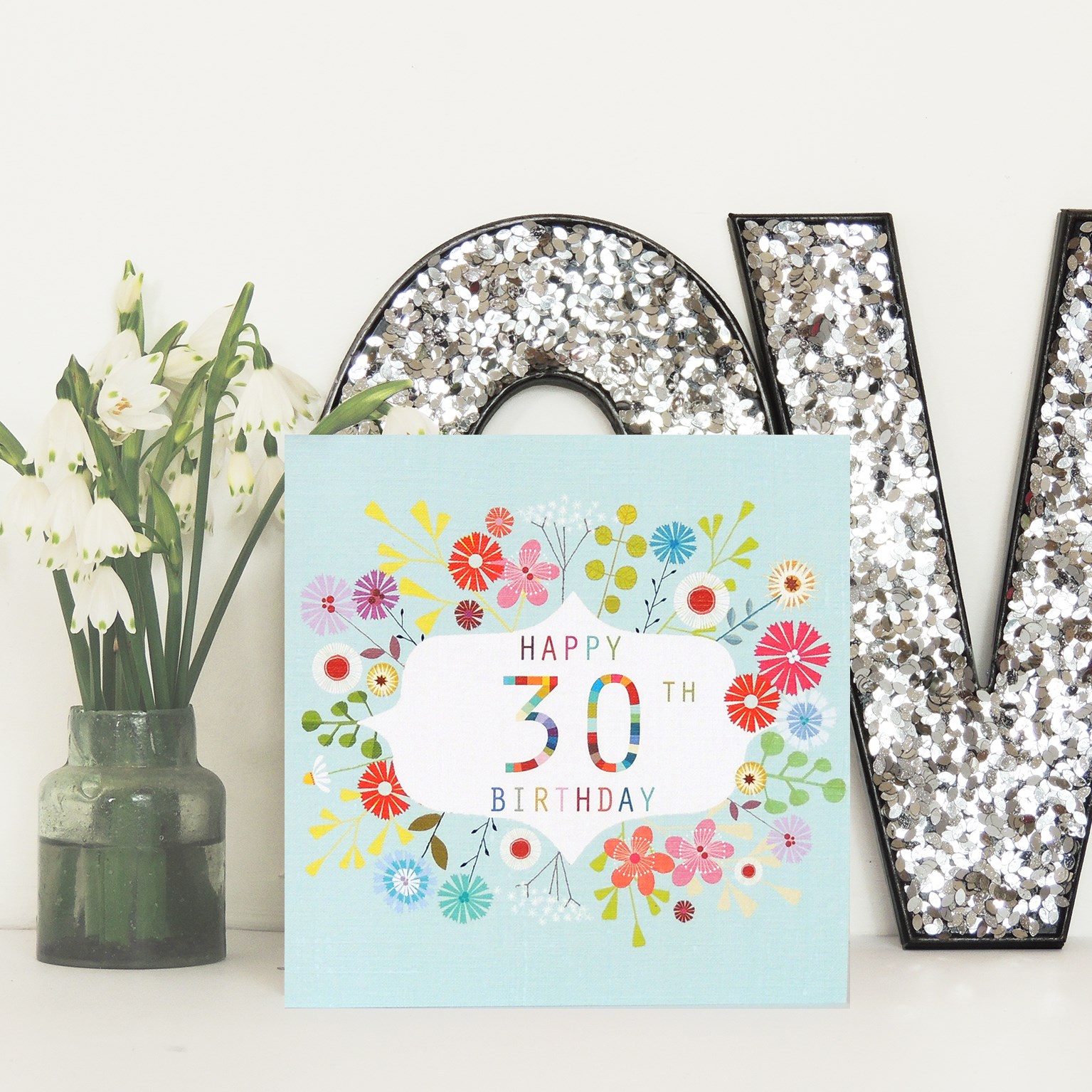 Card Ranges » floral 30th birthday card - Kali Stileman Publishing